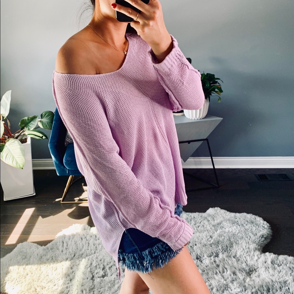 🏷Jilly Soft Sweater Knit Lliac - Picture 4 of 6